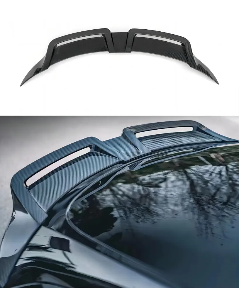 

For Tesla Model Y Rear Trunk Lid Spoiler Wing Real Carbon Fiber Car Tailgate Flap Trim Decklid Lip Body Kit FRP 2021+