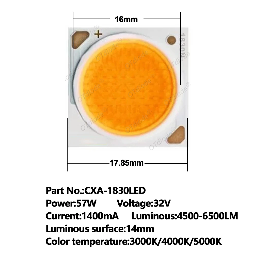 1-20pcs Originall COB CXA1830 50W 57W 32V CXA1830N 30W-57W LED White/Nature White/Warm White 3000K 4000K 5000K Chip Light Source