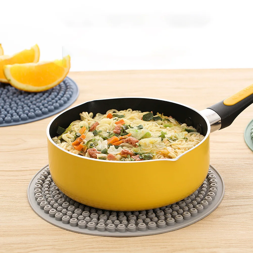 

2Pcs Silicone Heat Resistant Table Mats Anti-Slip Pot Holders Coasters for Kitchen Home Food Prep DIY Crafts Use