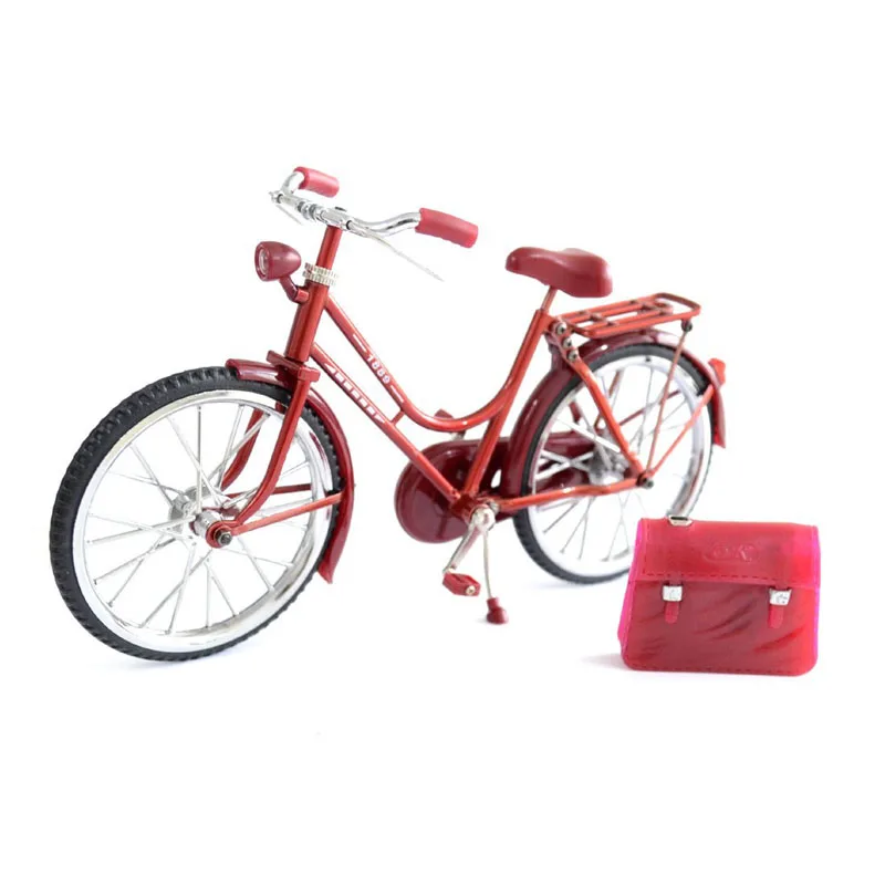 Classic Retro Bicycle Model Simulation Toy + Briefcase Lighter Desktop Decoration / Parents Elders Nostalgic Marry Bike Gift