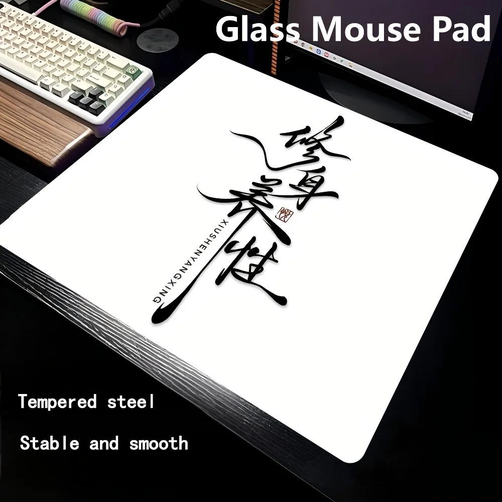 CIFBUY  Home Office Pad Gift for Family and Friends New Year Halloween Christmas Birthday Gift New Glass Mouse Pad