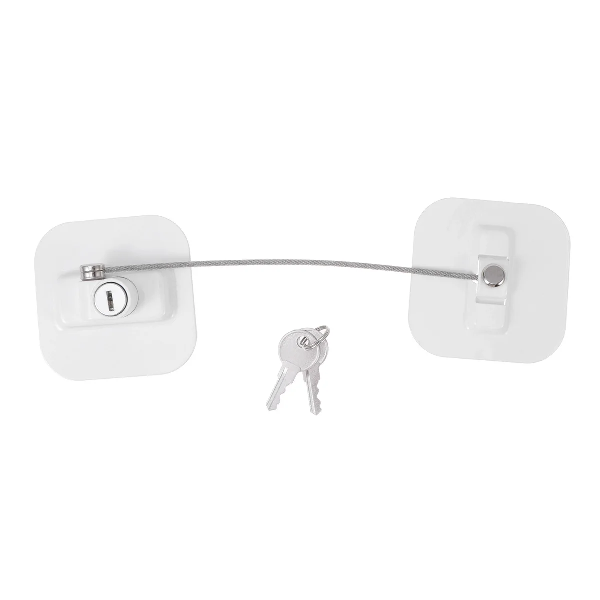 1 قطعة قفل النافذة قفل الثلاجة جهاز أمان مقاوم للأطفال للطفل المنزل مكتب المدرسة استخدام كابل أبيض #6