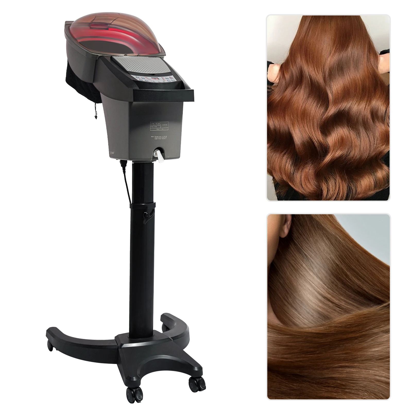 

Паровой утюжок для волос 700 Вт с 7 LED-лампами, большой объем, регулируемый паровой утюжок для ухода за волосами, паровой спа-аппарат для салонов красоты и парикмахерских