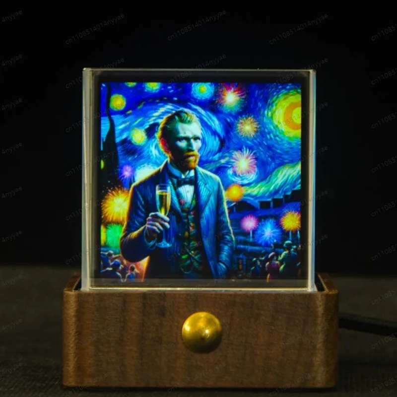 Crystal Bitcoin Price Clock - Real-Time Stock & Crypto Tracker, Animated Art Sculpture for Investors
