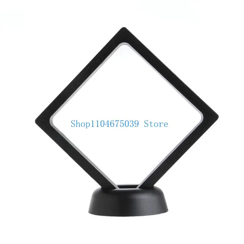 5asd PET غشاء الاكريليك مجوهرات علقت عرض صندوق حامل للقضية مع قاعدة 9x9 #5