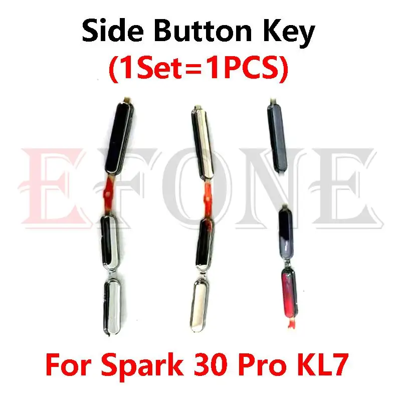 

Volume Power Button Up Down Side Button Key Replace parts For Tecno Spark 30 Pro KL7