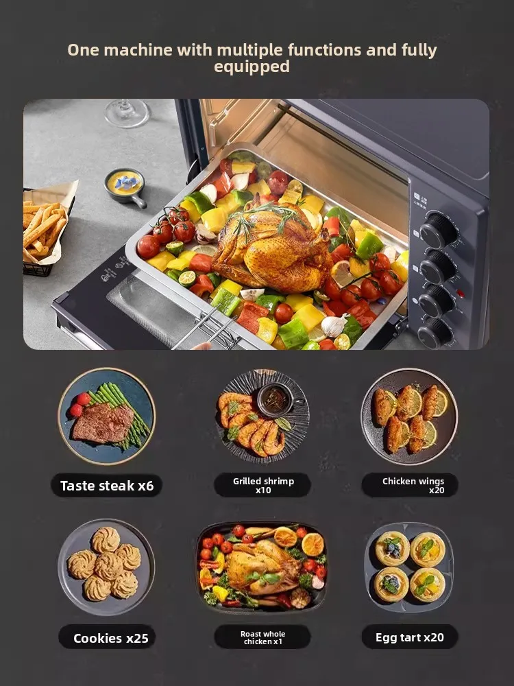 فرن كهربائي منزلي 2025 مقلاة هوائية جديدة مخصصة للخبز الكل في واحد أوتوماتيكية بالكامل بسعة كبيرة تبخير وخبز #3