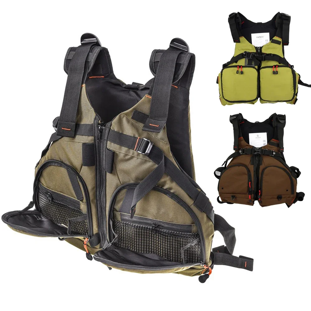 

Профессиональный рыболовный жилет-спасатель для каякинга, легкий, регулируемый, с динамометрическим тиском, сетчатыми вставками, дышащий, с множеством карманов