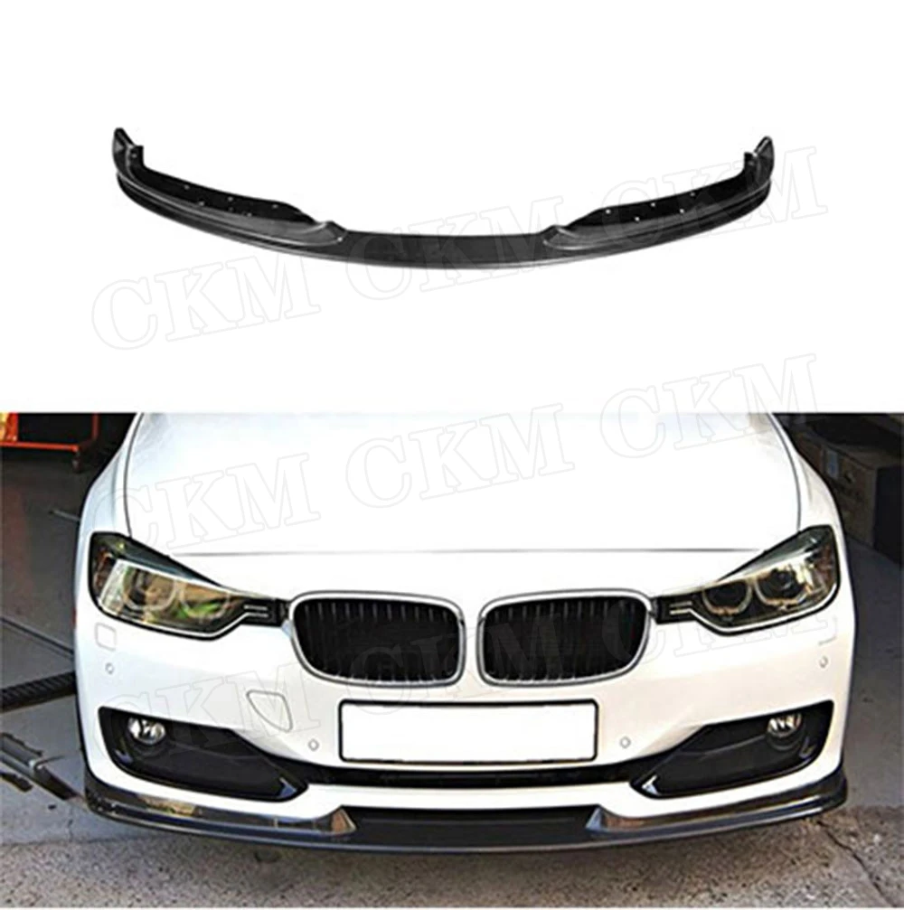 

For BMW F30 Carbon Fiber Front Bumper Lip Chin Spoiler For BMW 3 Series F30 Standard Base Sedan 4 Door H Style 2013-2017 FRP