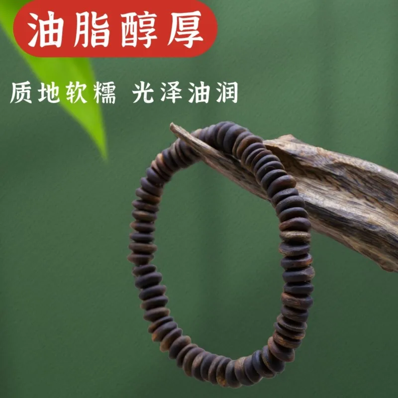 Fidelity Natural Green Bracelet Tablet Beads Single Circle Pure Beaded Bracelet Pieces Beads Men and Women Bracelet Manufacturer