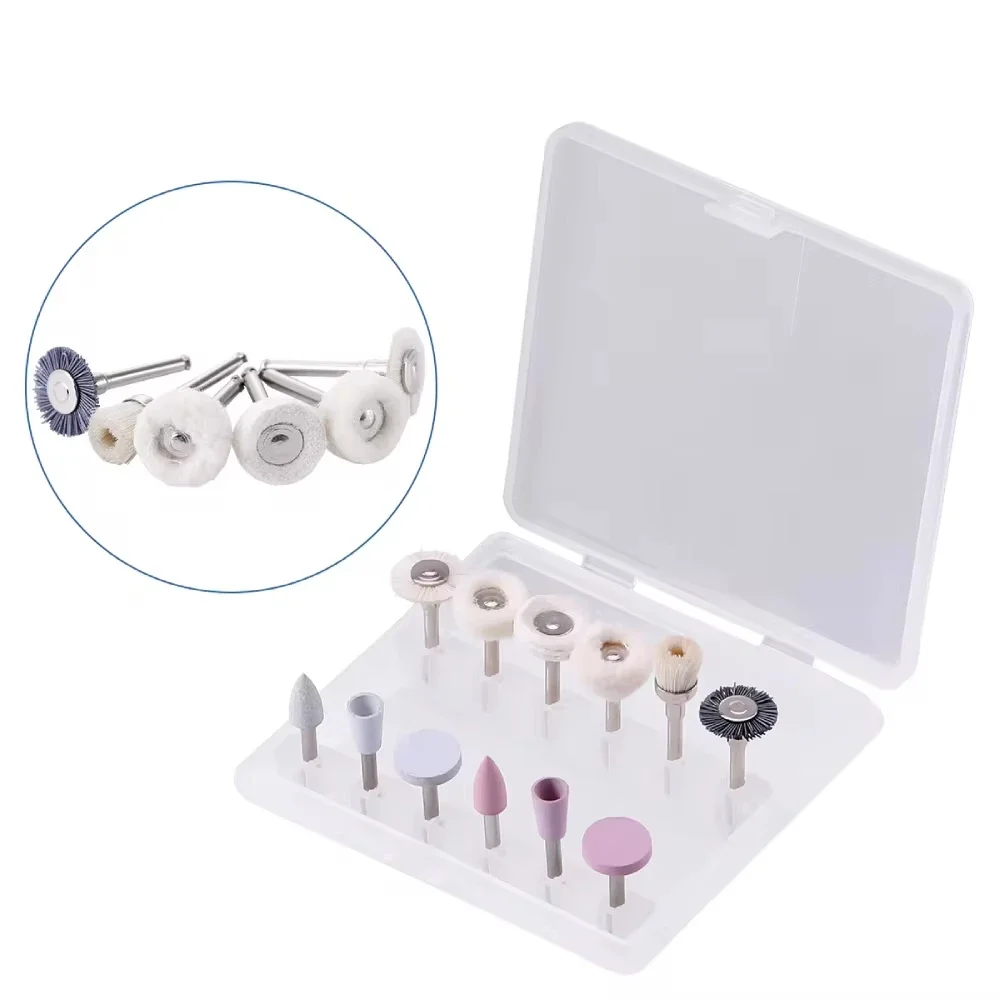 Dental 12pcs/box Polisher Kit For Low-Speed Handpiece Dentist Composite Set Dentistry Porcelain Natural Teeth Nail Polish 4.8