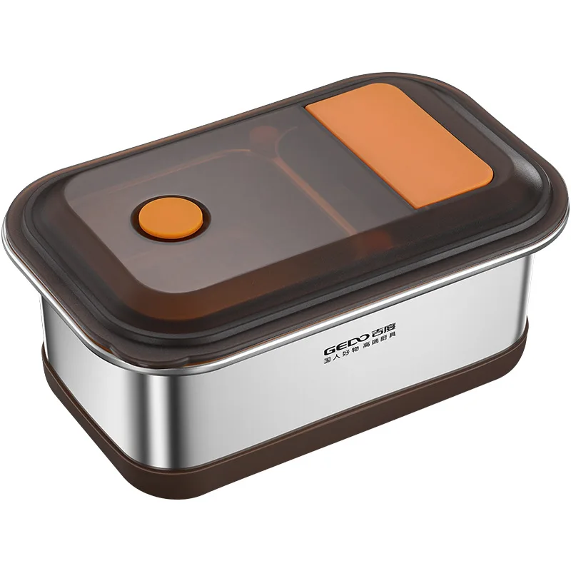

LFGB Certificated 304 Stianless Steel Bento Box Slight Vacuum Food Preservation Lunch Box Never Leak Office Food Container
