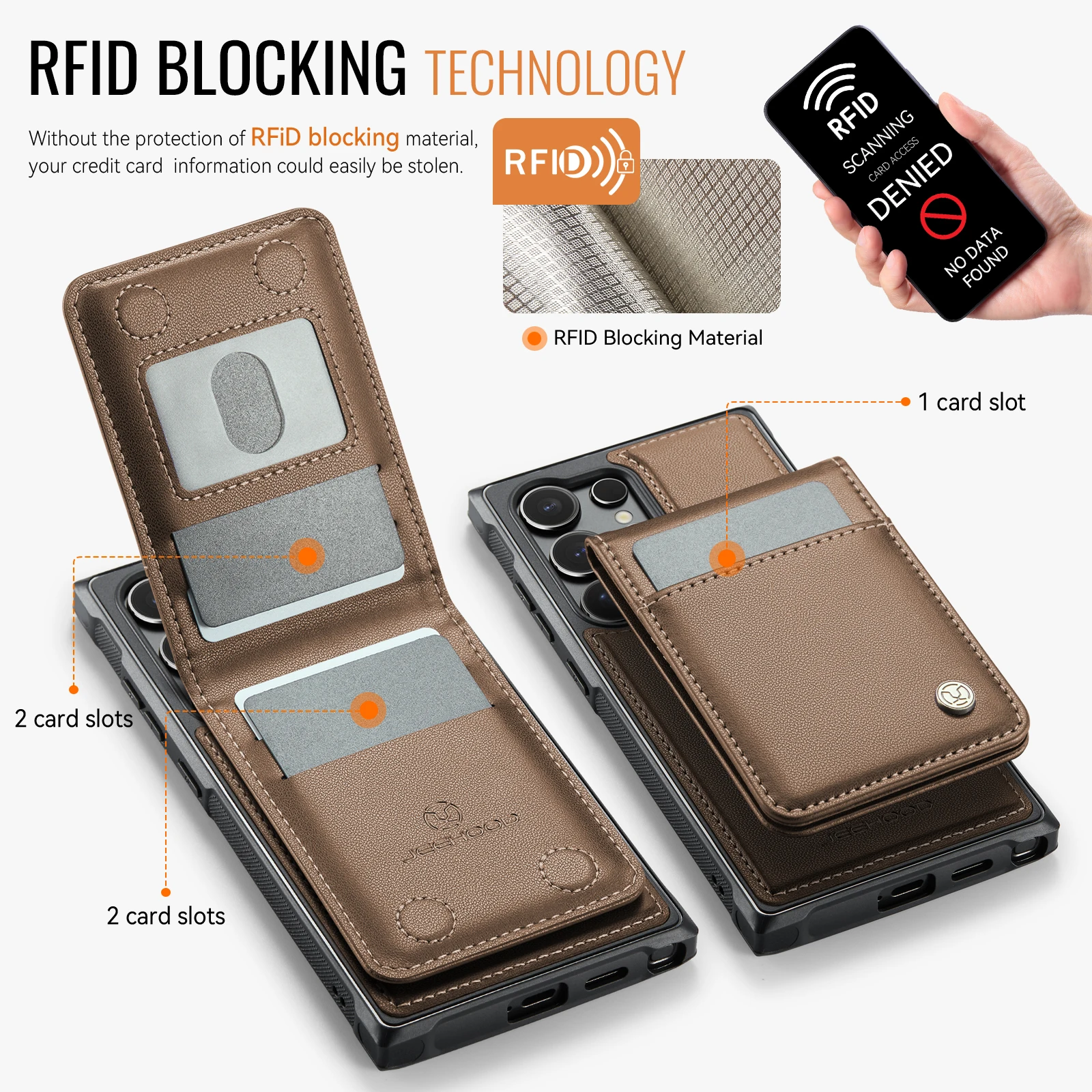 J06 For Samsung Galaxy S21 S22 S23 S24 S25 s26 Ultra Plus Strong Magnetic Suction Detachable Flip Wallet Phone Case Stand Cover