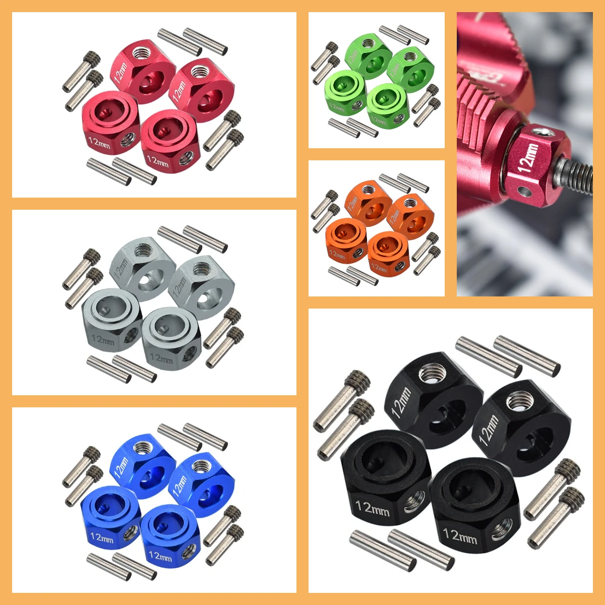 

GPM Aluminium 6061-T6 Hex Adapter For LOSI 1/8 LMT 1.0/2.0 LOS04028