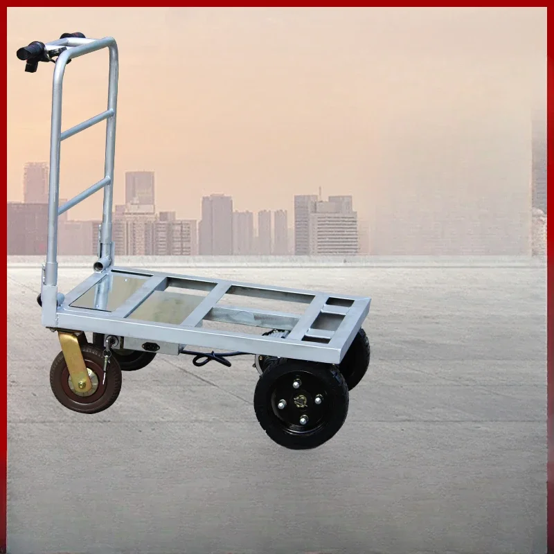 75 * 150/60 * 120 electric handcart for pulling large plates and tiles, with four wheels for transporting goods