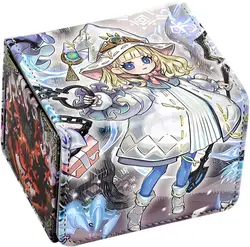 YGO Card Deck Box Fits MTG 100+ Card Storage Box White Forest Card Games PU Leather Card Storage Box Premium Card Deck Case