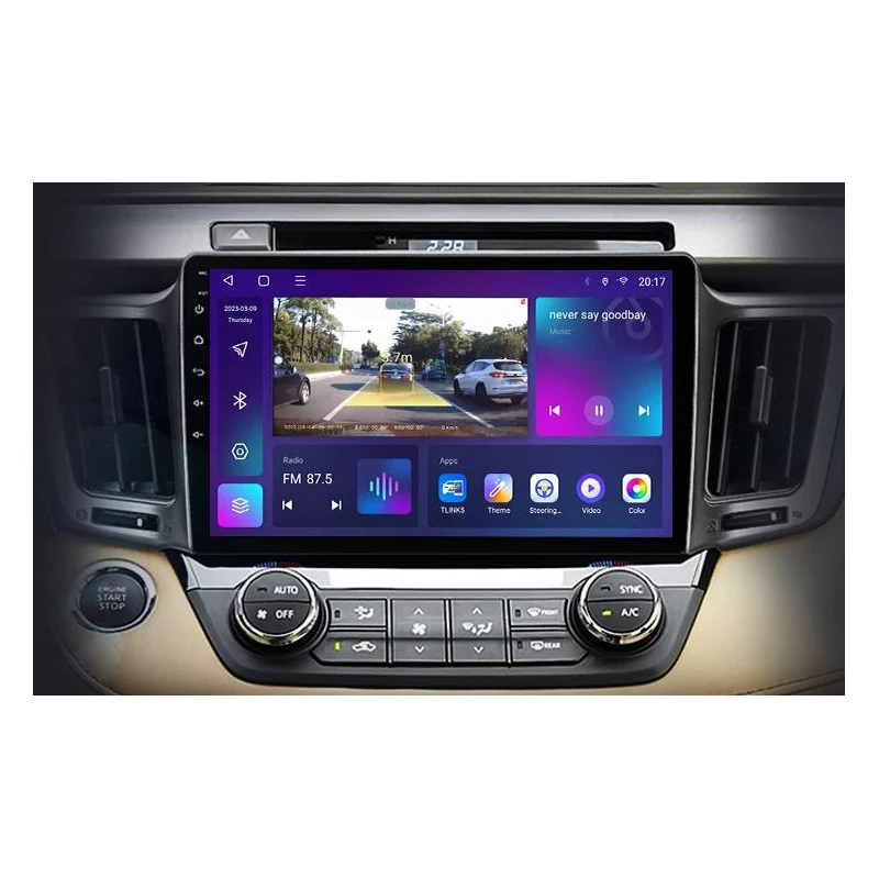 Android 14 2 Din Car Multimedia Player For Toyota Rav4 2013-2018 Head Unit Stereo GPS Navigation BT WIFI