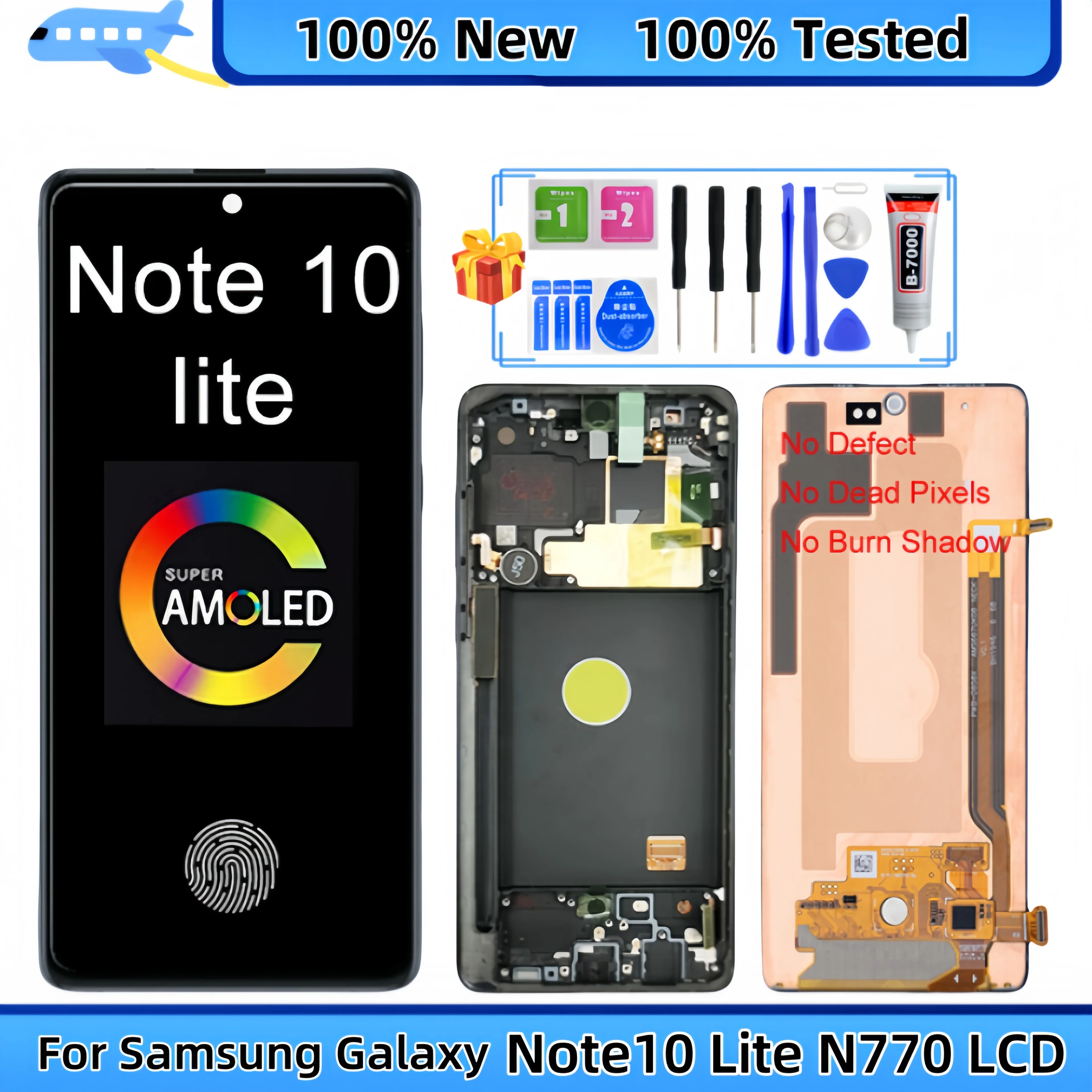 LCD Display Touch Screen Digitizer Assembly Replacement, Samsung Galaxy Note 10 Lite, N770, SM-N770F, N770F/DS, N770F/DSM