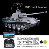 Heng Long 1/16 7.0 RC Tank Plastic Panther G FPV 3879 360° Turret Steel Gearbox TH17511-SMT4