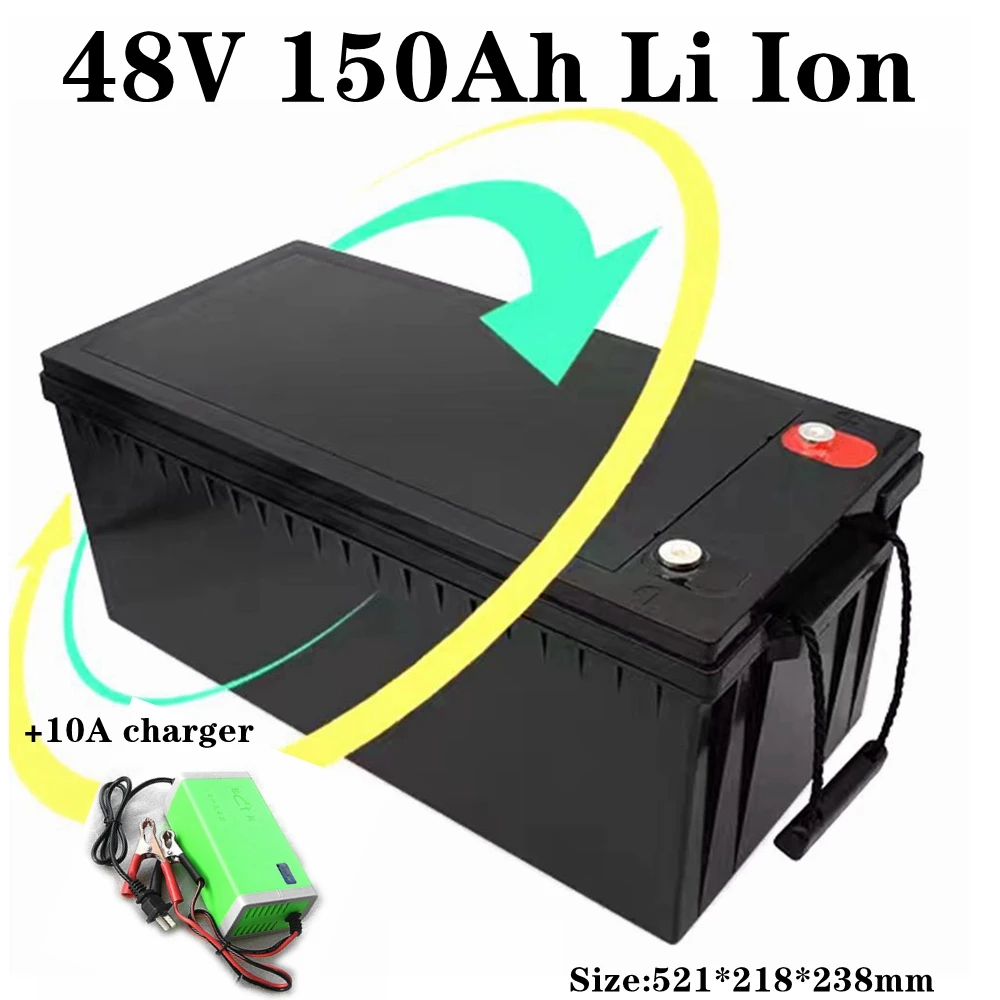 48v 150AH li-ion Lithium Replace power battery 48v 100Ah 5kwh 7kwh for Golf cart backup RV EV inverter Solar System +10A charger