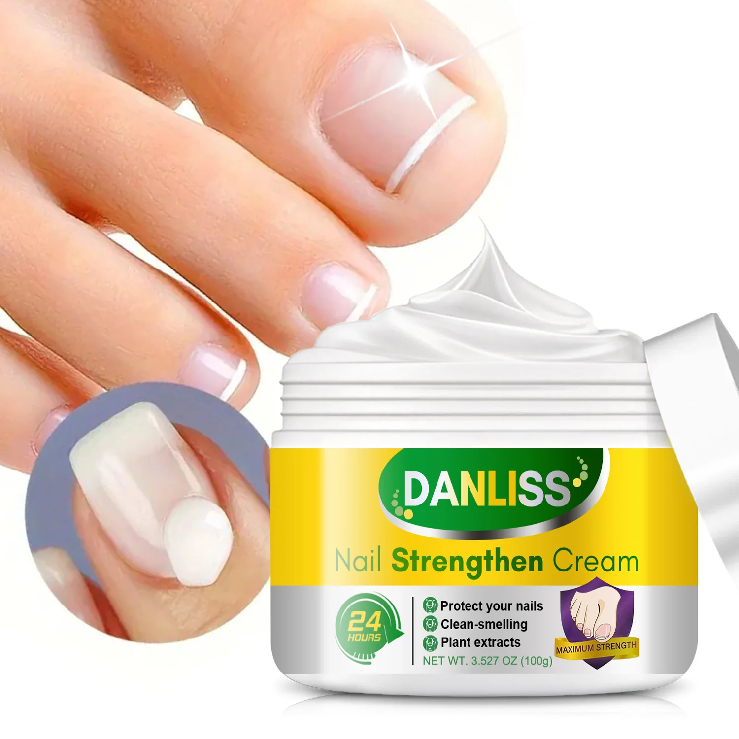Nail Strengthen Cream - Maximum Strength Clean-Smelling Plant Extracts to Protect, Restore & Moisturize Nails and Cuticles.