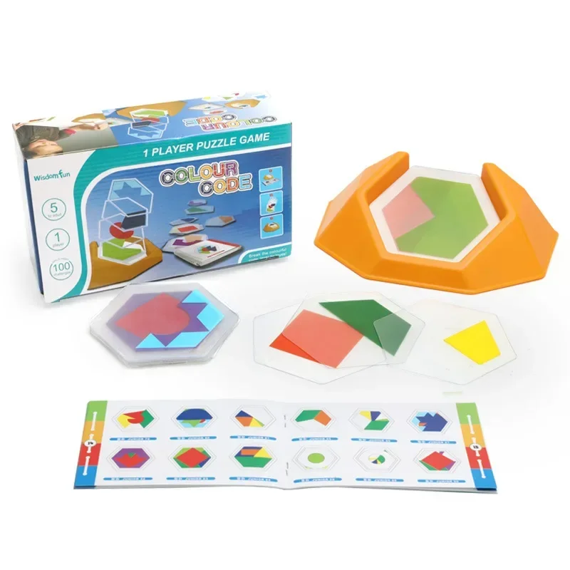 Kod koloru Puzzle gra logiczna kolorowe geometryczne inteligentne zabawki dla dzieci Tangram DIY prezenty promowanie umiejętności rozumowania