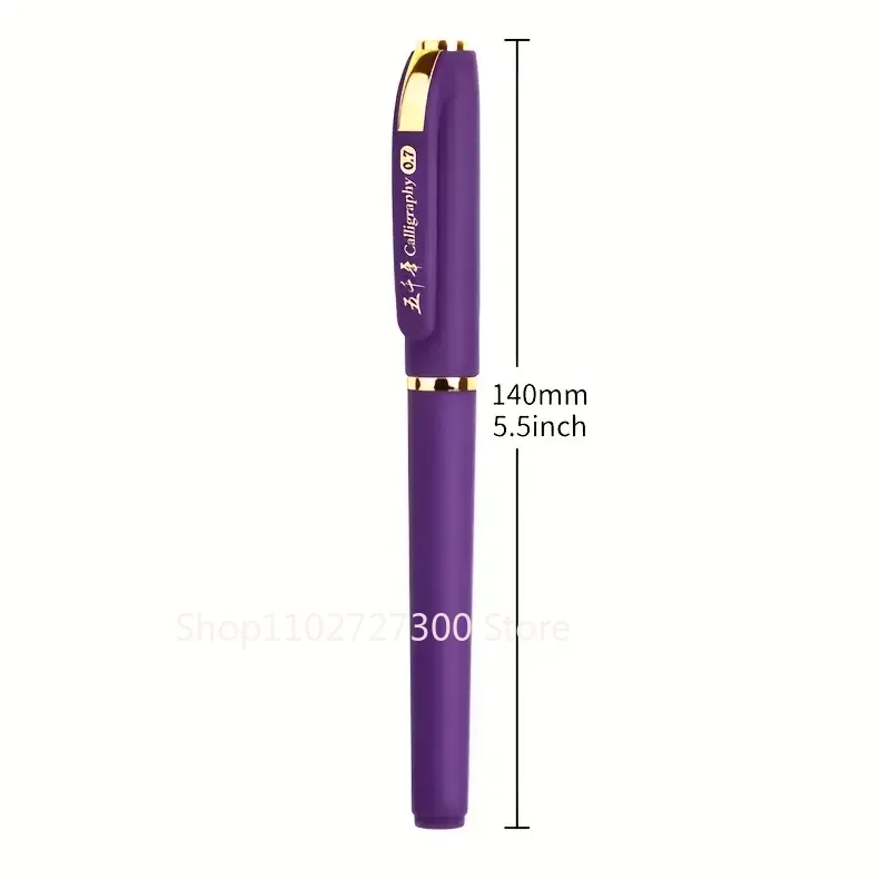 3pcs Purple Ink Gel Pens,, 0.7mm, Large Capacity Refill, Office Supplies Back To Sochool Stationery,for Writing Cute Pen