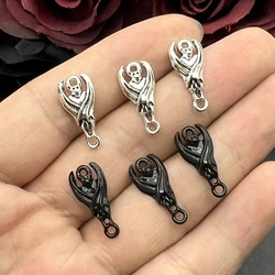 15pcs 20*9mm Mini Black Bat Charms Gothic Punk Pendant DIY Making Earrings Bracelet Necklace Creative Fun Pendant Accessories