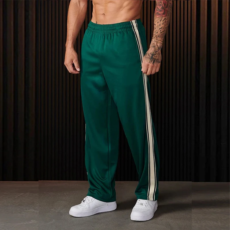 Pantalones de chándal de moda para hombre, pantalones deportivos finos de primavera y otoño, pantalones deportivos informales para correr, pantalones de Fitness, novedad de 2024