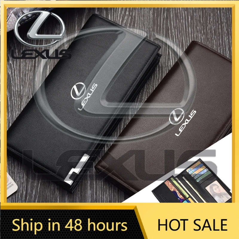 

2026 Hot Interior Stickers Car Styling Men's Wallet Driver's License Card Case Holder Coin Purse For Lexus IS250 IS200 CT200h GS