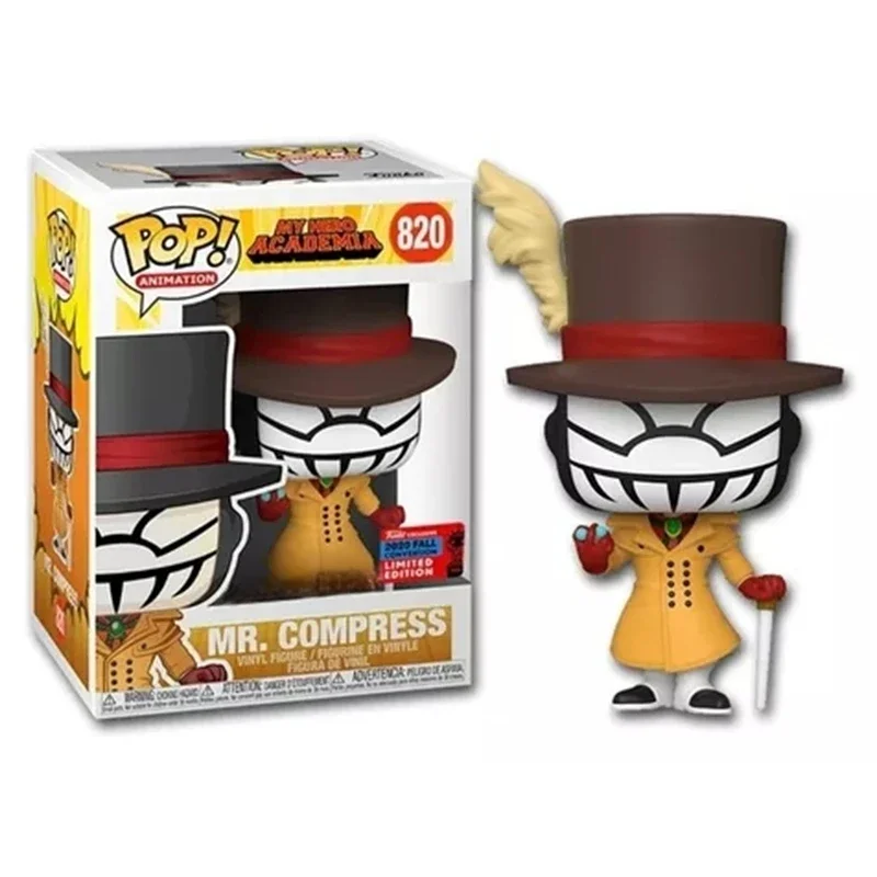 وصول جديد FUNKO POP My Hero Academy Animation MR.Compress # 820 دمى الفينيل المحدودة ألعاب مجسمة للأطفال هدية