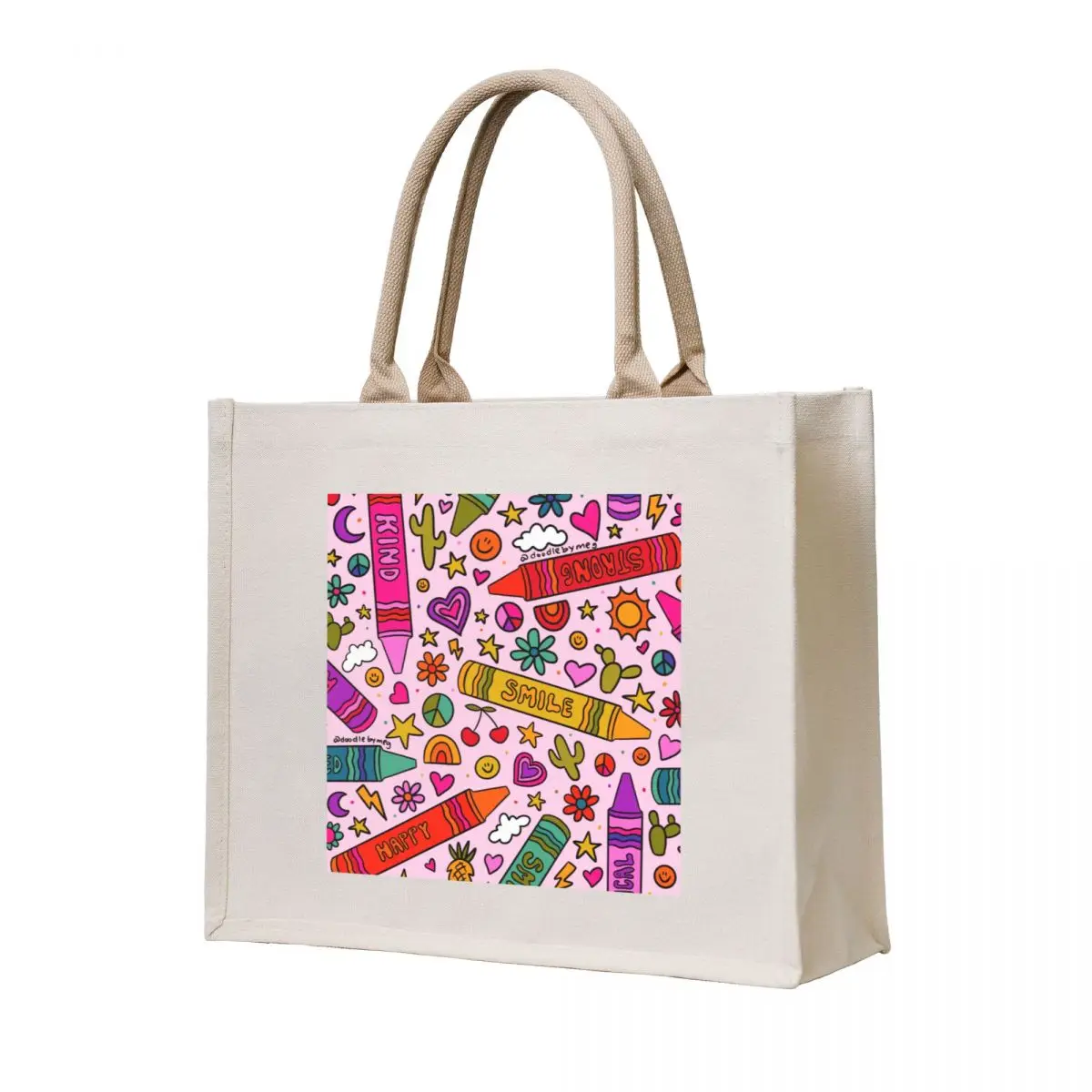 Crayon Print Tote Bag Women's bags bag for beach shopping bag