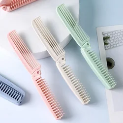 1pcs Portable Folding Comb Hair Brush Anti-static Travel Hair Brush Wheat Straw Folding Hairdressing Styling Beauty Tool