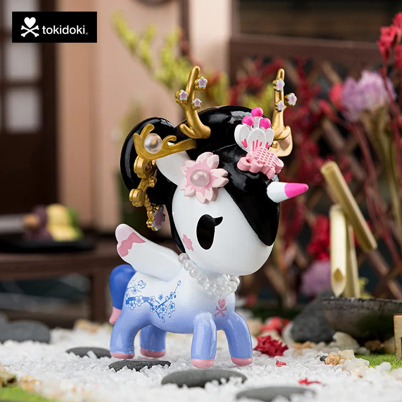 

Tokidoki Единорог серия вишневых цветов Женская игрушка кавайная кукла экшн-фигурка Игрушечная модель Коллекционная таинственная коробка