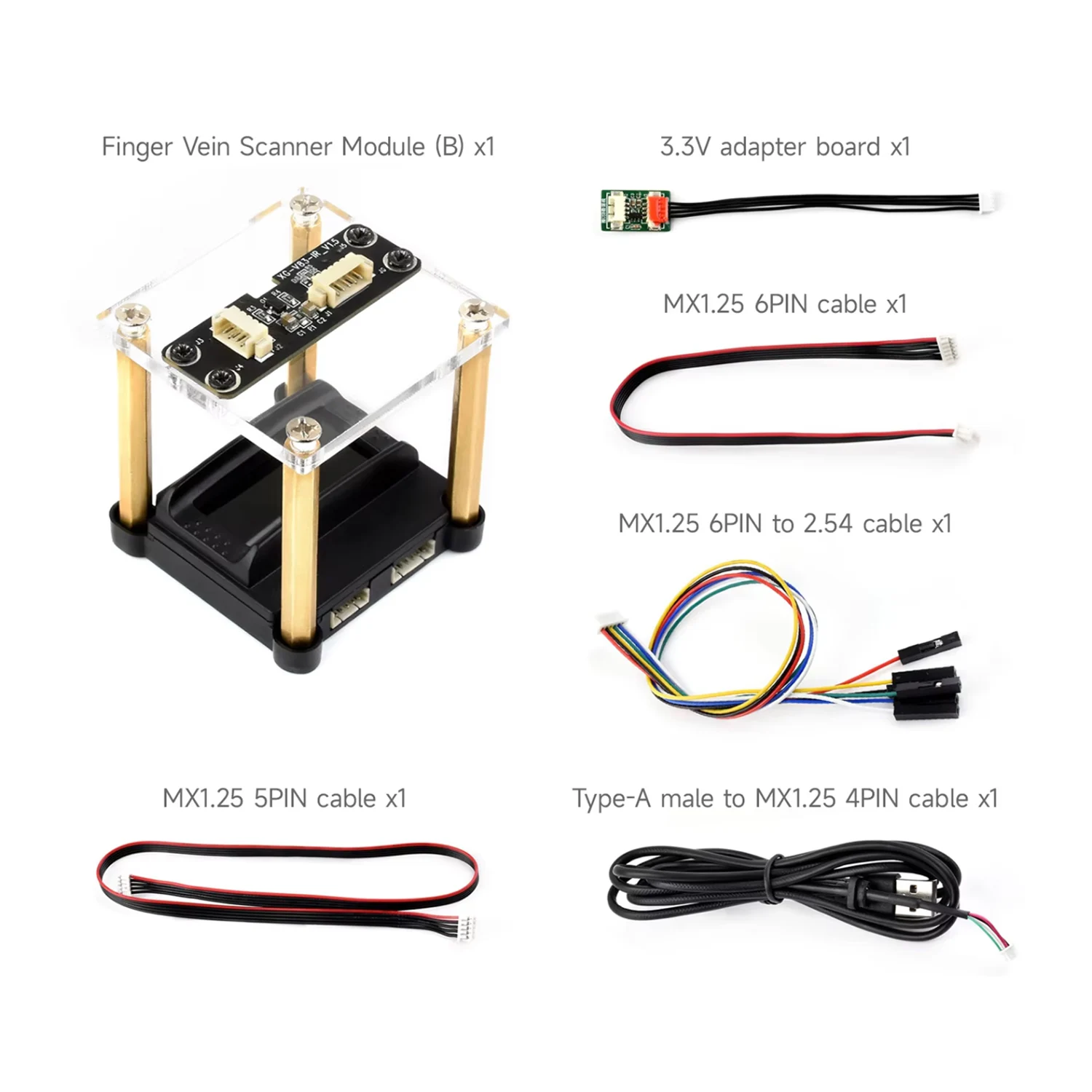 Thin Finger Vein Recognition Module Cortex Core Adaptive USB Drive Free UART Serial Communication Live Detection Technology
