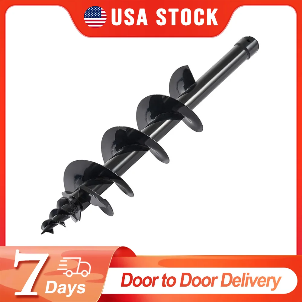 USA STOCK 200MM Auger Drill Rod Attachment for 1Ton-1.5Ton Mini Excavator Small Digger