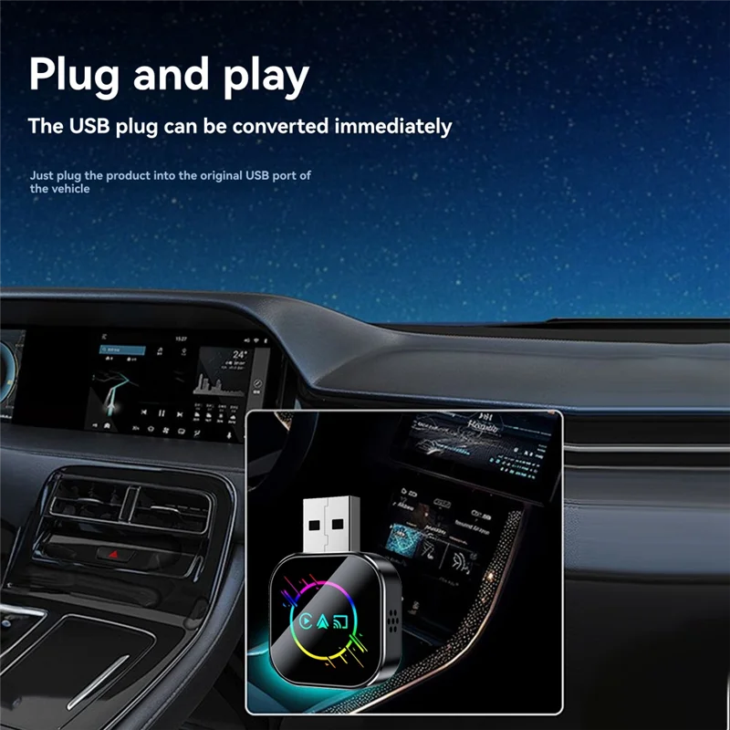 ABSY Wireless Carplay 3 In 1 Smart Mirror Link USB Dongle Adapter Wired Carplay Android Auto Plug And Play B