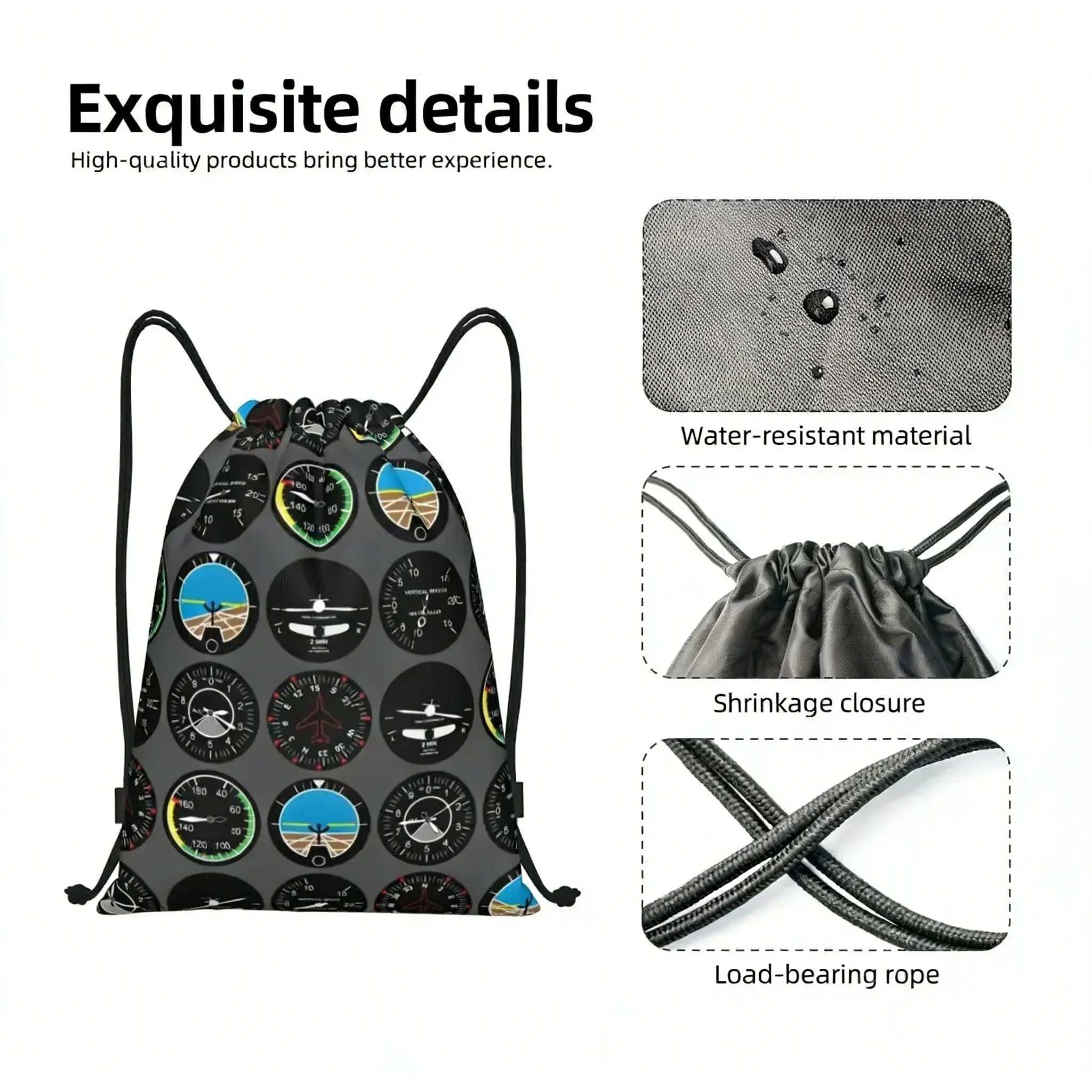 Foldable Airplane Storage Backpack, Flight Instruments, Nearby, Outdoors, Gym, Airplane, Pilot, Happator, Shopping view 2