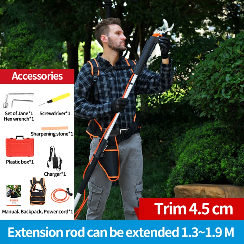 

45MM Li-ion Battery Powered Electric Pruning Shear electric scissors Professional Garden Tool Electric Pruning