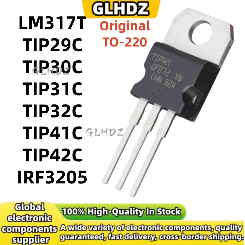 New Original 10units LM317T TIP29C TIP30C TIP31C TIP32C TIP41C TIP42C IRF3205 TO-220 in stock