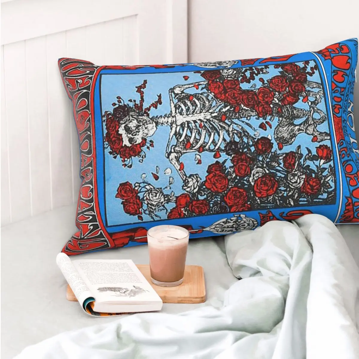 Grateful Dead Rock Band Rectangle Pillowcase Cushion Cover Decor Bedroom Bed Home Comfort Throw Pillow