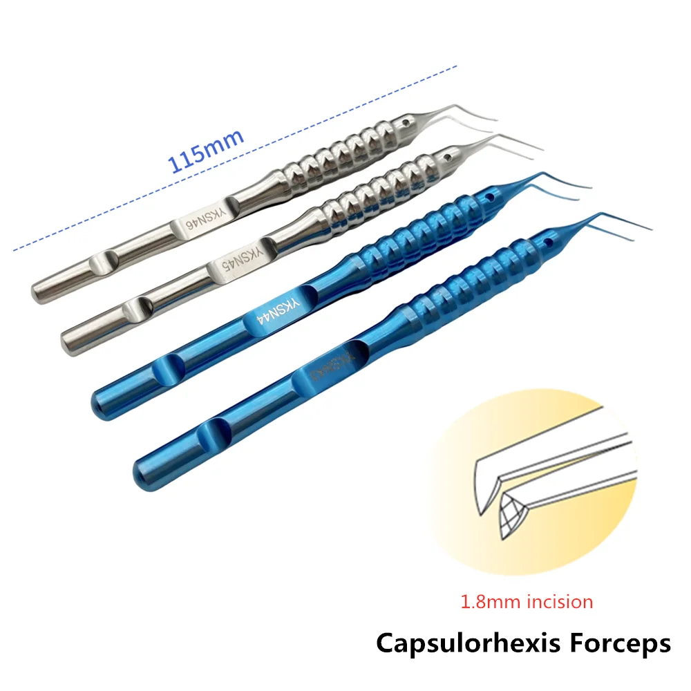 titanium-stainless-steel-capsulorhexis-forceps-tweezers-angle-curved-with-cross-action-handle-ophthalmic-surgical-instruments