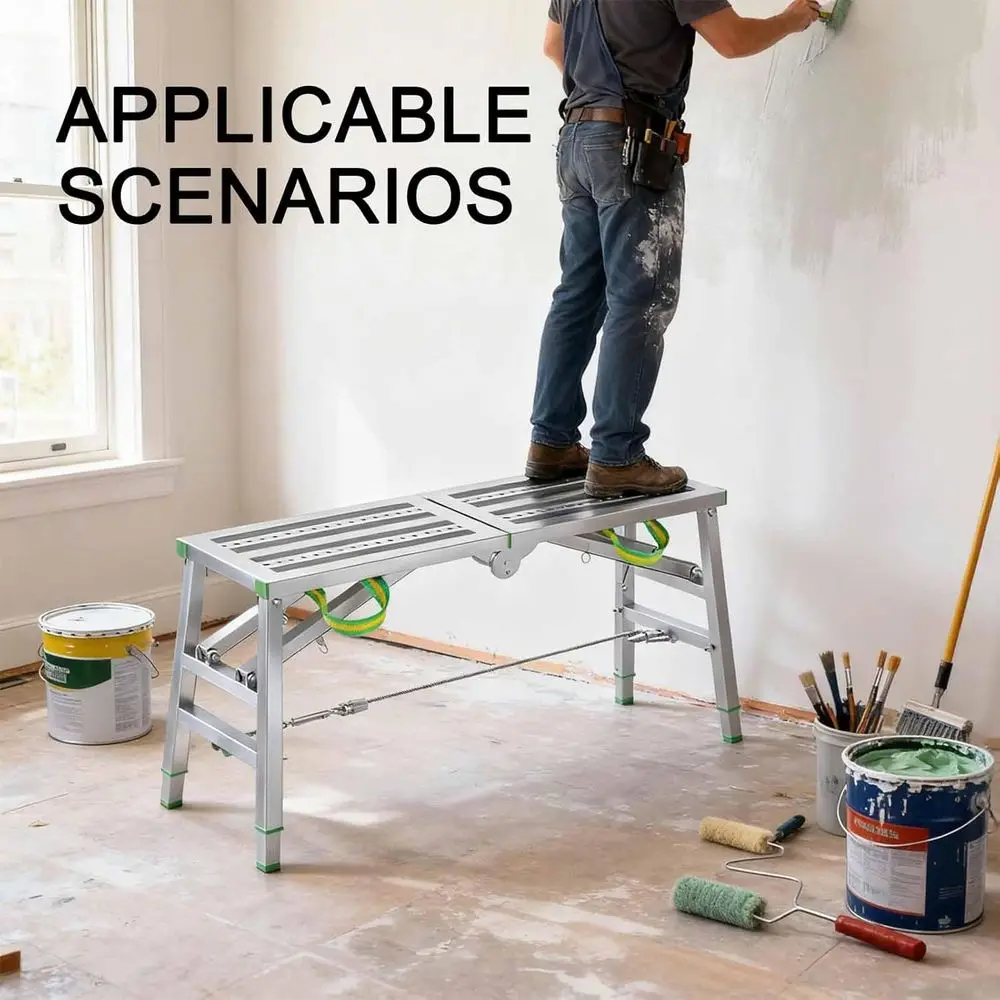 Portable Steel Scaffolding Platform for RV Maintenance, Painting, and Decorating (140x30)