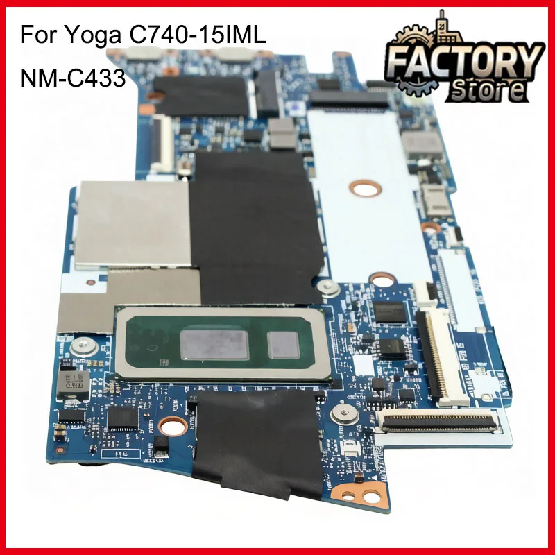 NM‑C433 Laptop Motherboard For Lenovo Yoga C740‑15IML With Intel I5‑10210U CPU 12GB RAM Mainboard Replacement 100% Tested OK