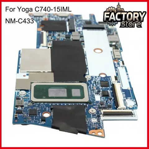 NM‑C433 Laptop Motherboard For Lenovo Yoga C740‑15IML With Intel I5‑10210U CPU 12GB RAM Mainboard Replacement 100% Tested OK