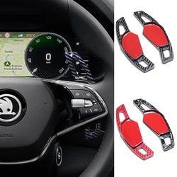 For Skoda Octavia A8 MK4 ENYAQ RS IV VRS Kodiaq Karoq 2020-2022 Car Steering Wheel Shift Paddle Extend Shifters Sticker DSG Gear