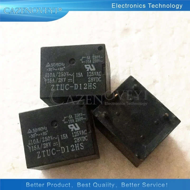 5pcs/lot Relay ZTUC-D12HS 12V 22F 5 10A250VAC 15A125V In Stock