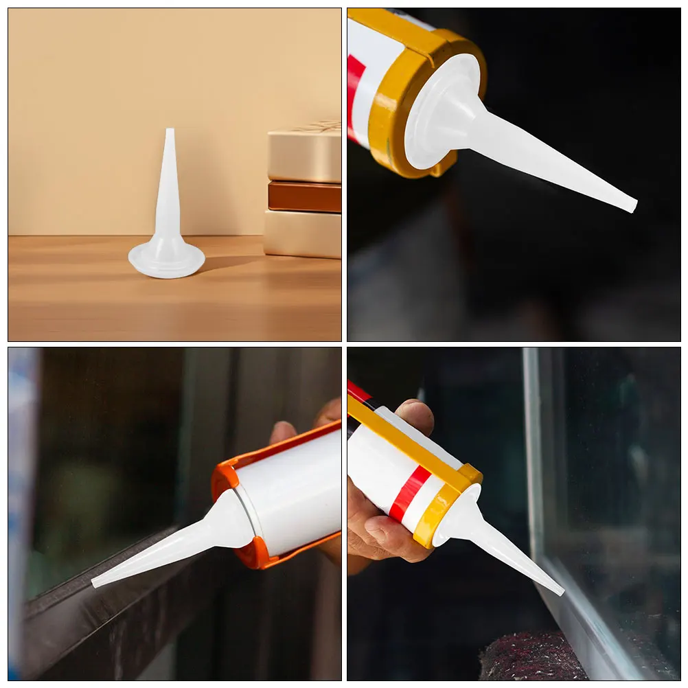 

10pcs Caulking Nozzle Tips Set Reusable Flexible Plastic Large Nozzle Caulk Tools Precision Applicator For Home Renovation