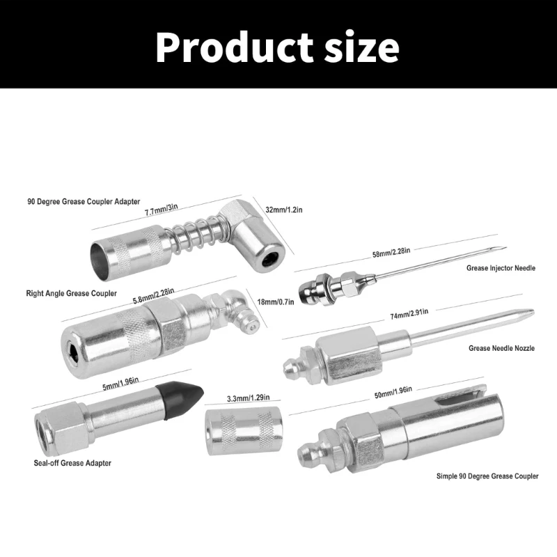 Professional Grease Guns Lubrication Application with 90 Degree Adapters Suitable for Machinery Maintenance Workshop Use