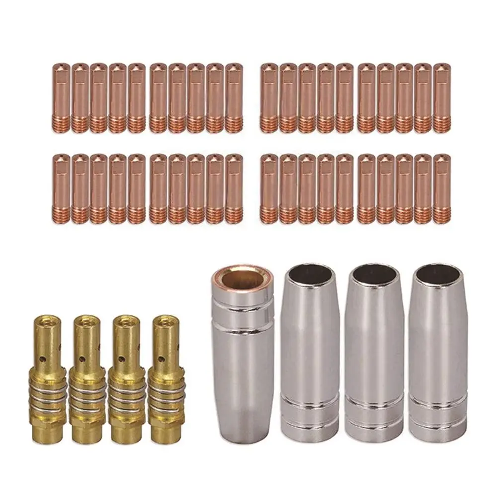 

14PCS MB15AK MIG Conductive Nozzle Kit Connecting Rod Protective Cover Welding Nozzle Kit Soldering Tool 0.6/0.8/0.9/1.0/1.2mm